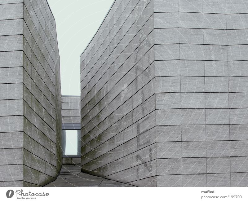 Viva España! Design Tourismus Ausstellung Menschenleer Haus Bauwerk Gebäude Architektur Fassade Sehenswürdigkeit Holz Schriftzeichen grau Verfall