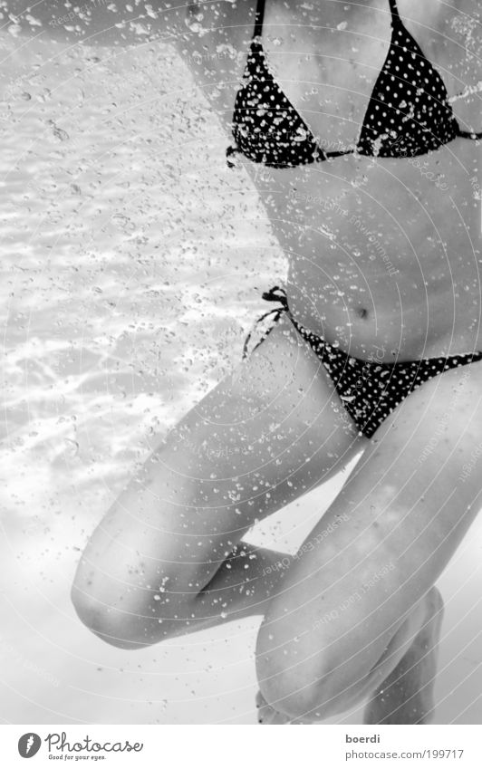 dRei...ecke schön Ferien & Urlaub & Reisen Tourismus Sommer Schwimmbad feminin Mädchen Junge Frau Jugendliche Leben 1 Mensch Bikini Badehose Schwimmen & Baden