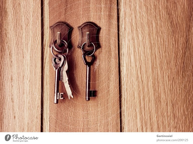Schlüsseldienst Häusliches Leben braun Sicherheit Haken Flur Schlüsselbrett Paneele altmodisch Schlüsselboard hängend Hausschlüssel Zutritt Maserung Nostalgie