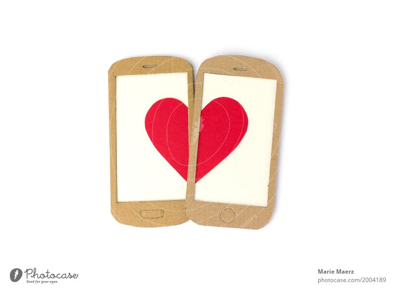 Handy Love Stil Flirten Valentinstag PDA Herz Kommunizieren Liebe schreiben Glück trendy modern rot Sympathie Liebesaffäre Mobilität Chatten