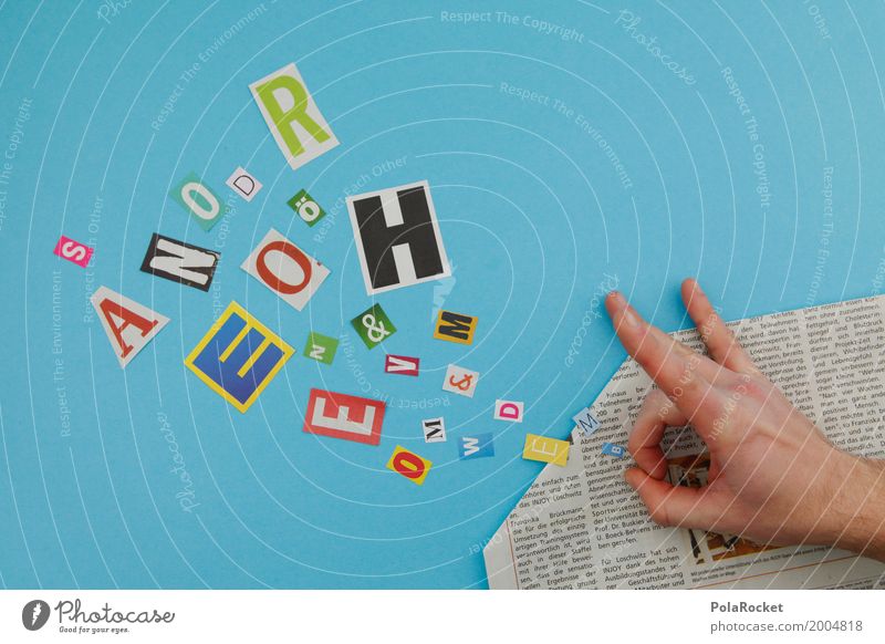 #AS# Kreatypo Kunst Kunstwerk ästhetisch Typographie gestalten Spielen Kreativität Zeitung Hand schnipsen schnippsen Buchstaben Buchstabensuppe lesen Werbung