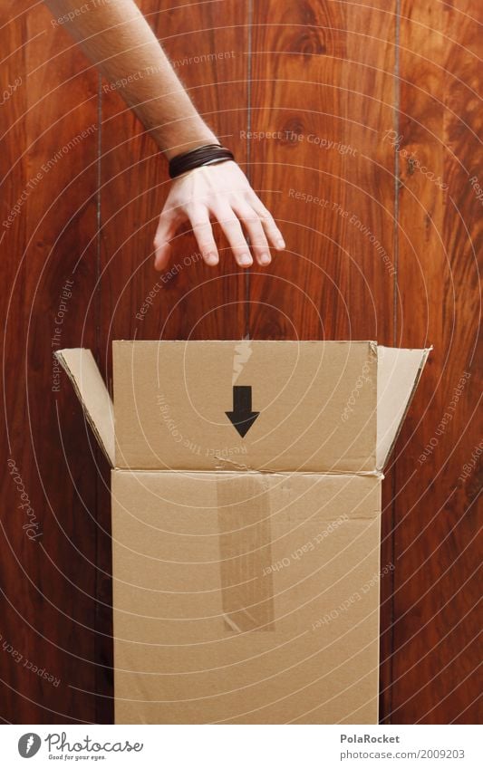 #AS# Bestellung Kunst ästhetisch greifen Kiste Paket Paketband Neugier Pfeil Pfeile aufmachen Versand Versandhandel Onlineshop online Hand senden Karton kaufen
