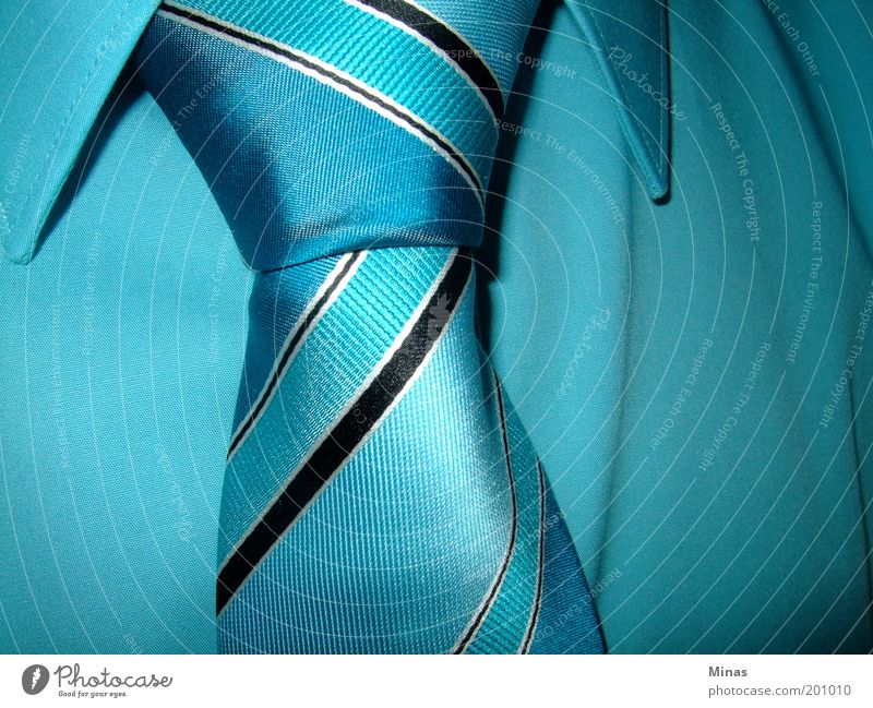 Krawatte elegant Stil maskulin Erwachsene Mode Stoff Streifen reich blau gehorsam klug diszipliniert Glaube Kapitalwirtschaft Gesellschaft (Soziologie)