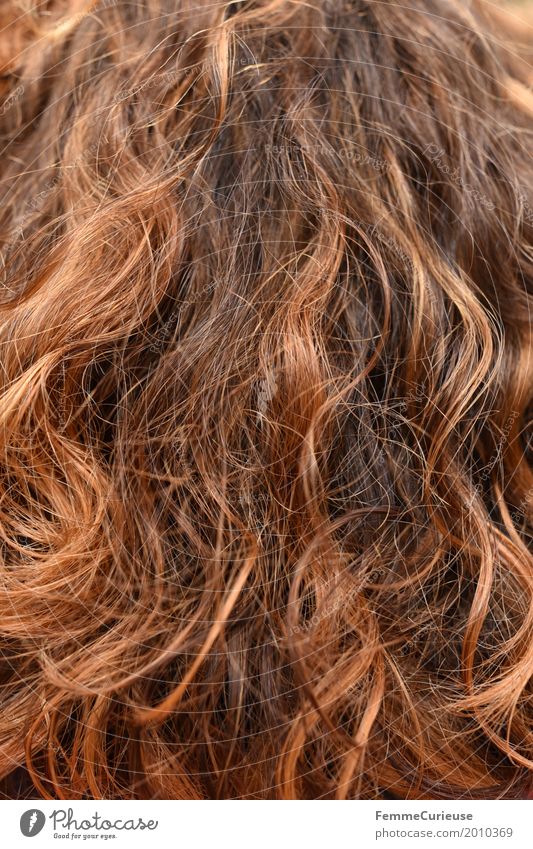 Haarstruktur (04) Haare & Frisuren brünett rothaarig schön lockig Locken Haare schneiden rausgewachsen Tönung Färbung Farbe Haarsträhne krause Haare rotbraun