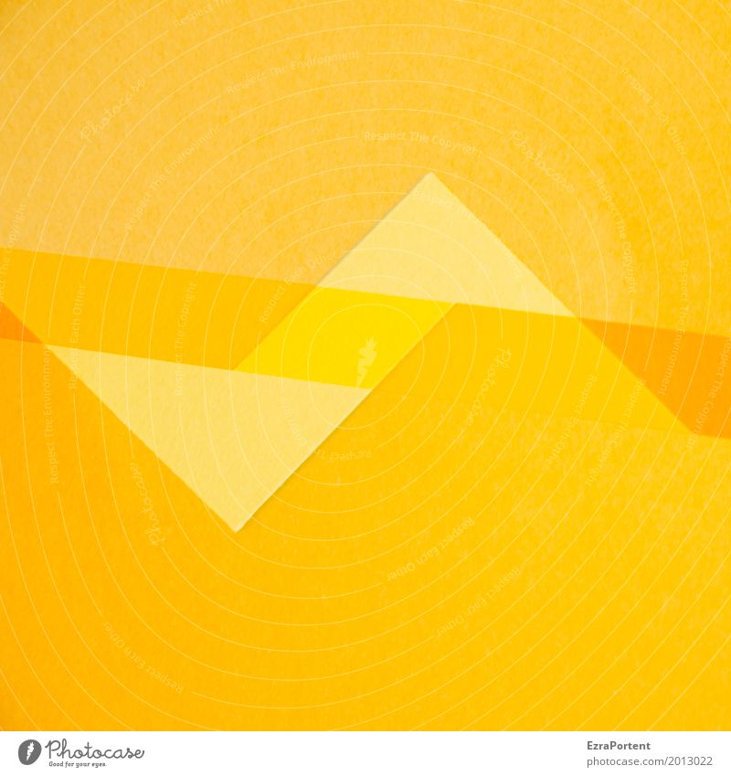 ZackZick Stil Design Basteln Dekoration & Verzierung Papier gelb gold orange Farbe Werbung Hintergrundbild Doppelbelichtung Spitze Zickzack Linie Textfreiraum