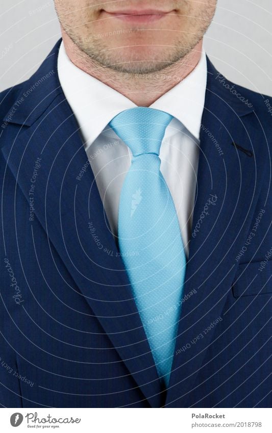 #A# Business First Kunst Kunstwerk ästhetisch Krawatte Krawattenknoten Bankangestellter Bankkaufmann Berater seriös Anzug blau Bart Mann maskulin Hemdkragen