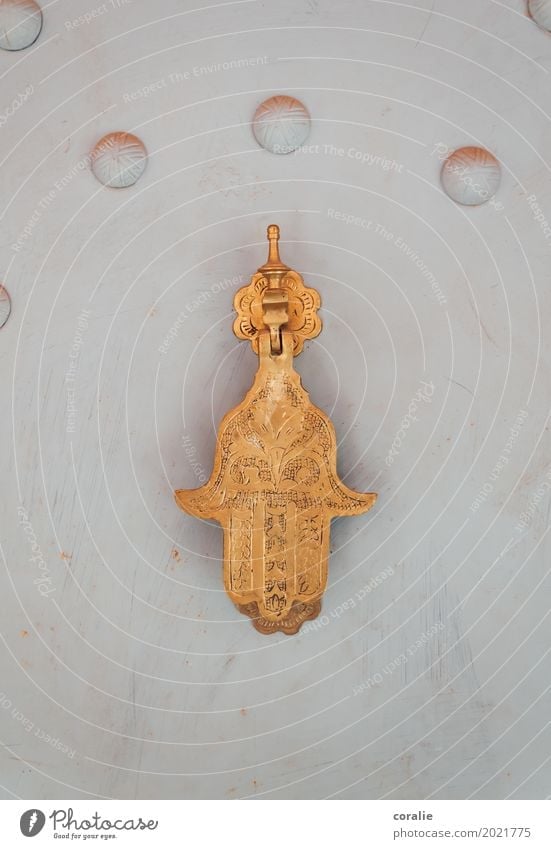Fátimas Hand Kunst gold Islam Handwerk Tür Klingel Marokko Moslem Religion & Glaube Schutz Sicherheit Wohnung Symbolismus Symbole & Metaphern Kostbarkeit