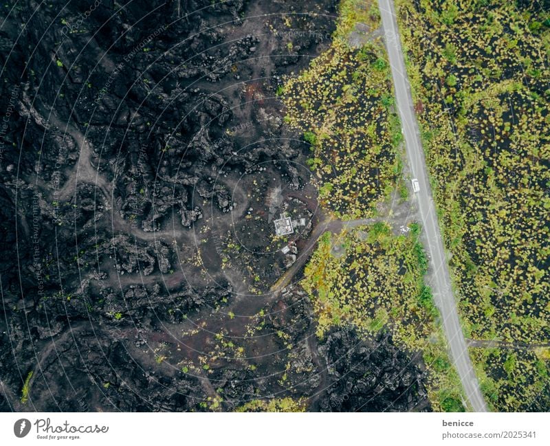 Vulkan Asche Luftaufnahme Vogelperspektive Drohne schwarz Erde Lava Wege & Pfade Asien Natur Landschaft Menschenleer Unbewohnt Indonesien Hintergrundbild PKW