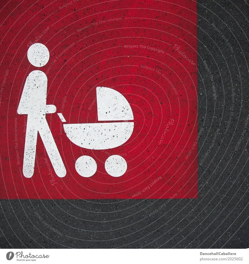 Piktogramm von Mensch mit Kinderwagen auf Straße Mutter Baby Familie & Verwandtschaft Mutter mit Kind Elternteil mit Kind Fußgänger Spaziergang Kindererziehung