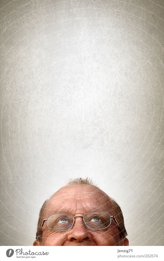 Kopf hoch! Zufriedenheit Mensch maskulin Mann Erwachsene Männlicher Senior Leben Haare & Frisuren Gesicht Auge Nase 1 45-60 Jahre 60 und älter Brille kurzhaarig