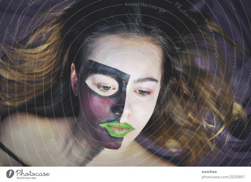 kunst im gesicht | 1200 Haare & Frisuren Gesicht Schminke Kind Mädchen Junge Frau Jugendliche Auge Nase Mund 13-18 Jahre Kunst Farbe Körpermalerei bemalt Blick
