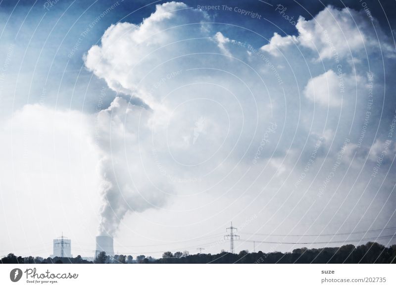 Dicke Luft Fabrik Wirtschaft Industrie Energiewirtschaft Erneuerbare Energie Kernkraftwerk Kohlekraftwerk Energiekrise Umwelt Wolken Klima Klimawandel Wetter