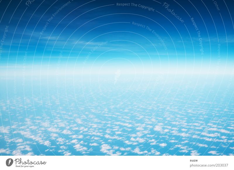 *700* Space Umwelt Natur Landschaft Luft Erde Himmel Wolken Horizont Klima fliegen leuchten frei Unendlichkeit blau Leichtigkeit Weltall Ozonschicht