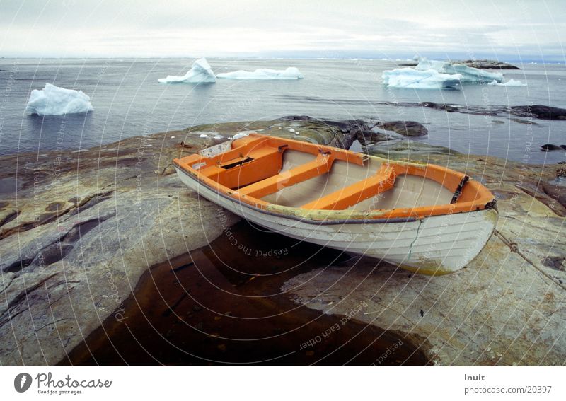 Boot Arktis Grönland Eisberg Meer Schifffahrt Felsen Ferne