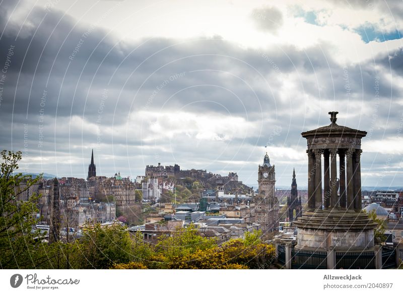 Edinburgh Schottland Ausblick Erholung ruhig Ferien & Urlaub & Reisen Reisefotografie Ausflug Ferne Natur Stadt Aussicht Panorama (Aussicht) Farbfoto Wolken