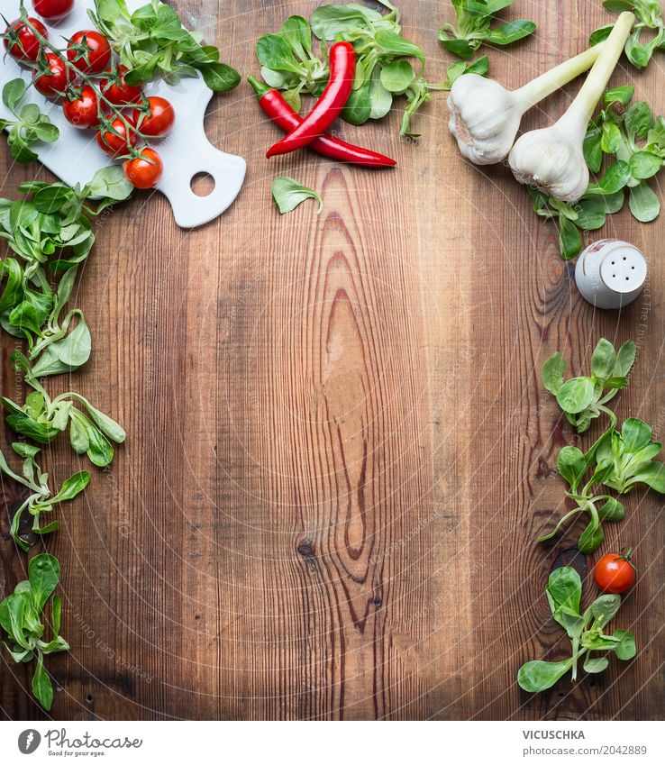 Gesunde Lebensmittel Hintergrund Gemüse Kräuter & Gewürze Ernährung Bioprodukte Vegetarische Ernährung Diät Geschirr Stil Design Gesundheit Tisch Küche