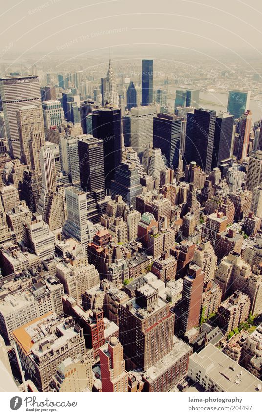Großstadt-Schluchten Fortschritt Zukunft New York City Manhattan New York State USA Amerika Stadtzentrum Skyline überbevölkert Haus Hochhaus Bankgebäude Gebäude