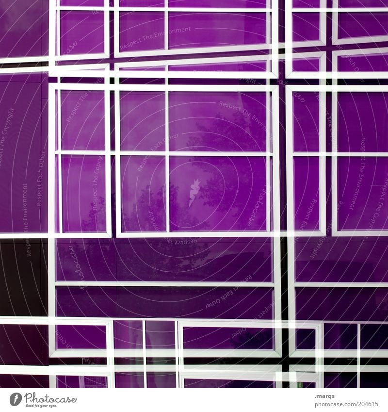 Labyrinth Design Linie außergewöhnlich verrückt violett chaotisch Farbe Hintergrundbild durcheinander Vexierbild Fassadenverkleidung Glasfassade