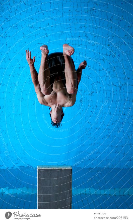 one auerbach Lifestyle Freude Freizeit & Hobby Sport Wassersport Sportler tauchen Schwimmbad maskulin Junger Mann Jugendliche Körper 18-30 Jahre Erwachsene