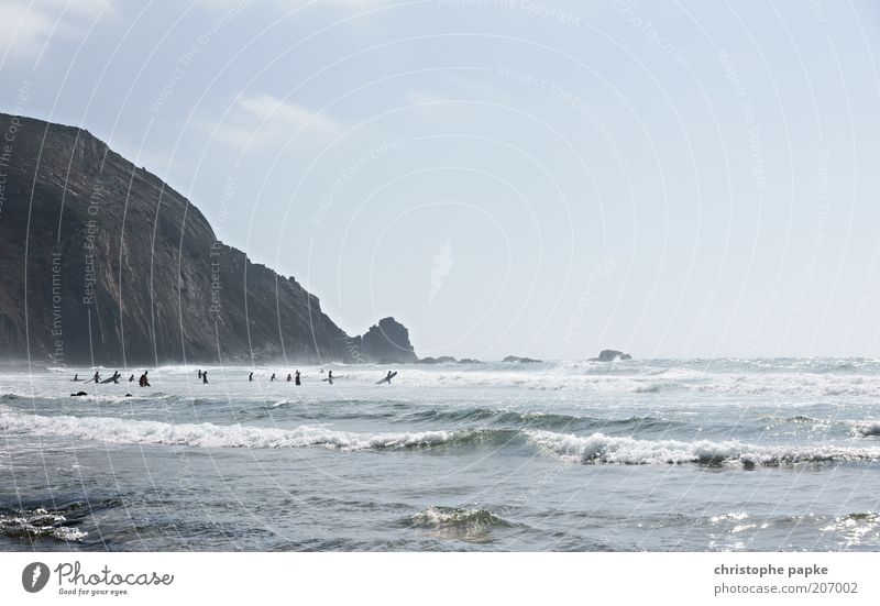 Auf der Suche nach der perfekten Welle Freizeit & Hobby Ferien & Urlaub & Reisen Sommer Sommerurlaub Meer Wellen Wassersport Surfen Landschaft Urelemente