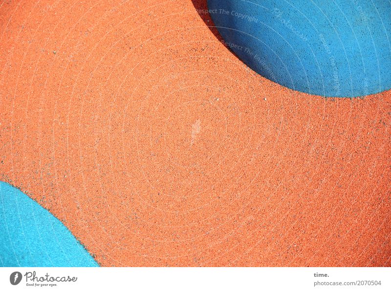 AST 10 | aufgeploppt Kunst Wege & Pfade Bodenbelag Kunststoff Linie Kugel ästhetisch außergewöhnlich frisch lustig sportlich blau orange diszipliniert Ausdauer