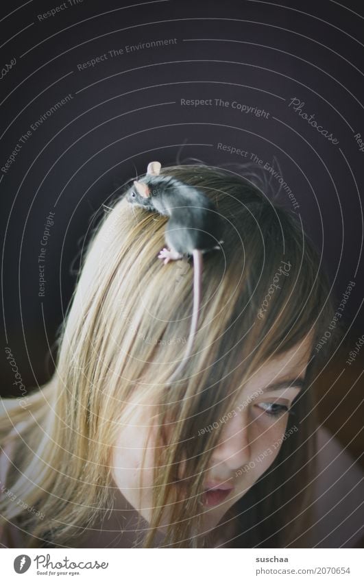 kopfbedeckung Kind Mädchen 13-18 Jahre Jugendliche Kopf Haare & Frisuren Gesicht Maus Schwanz Klettern entdecken Ohr Haustier Nagetiere Angst Ekel