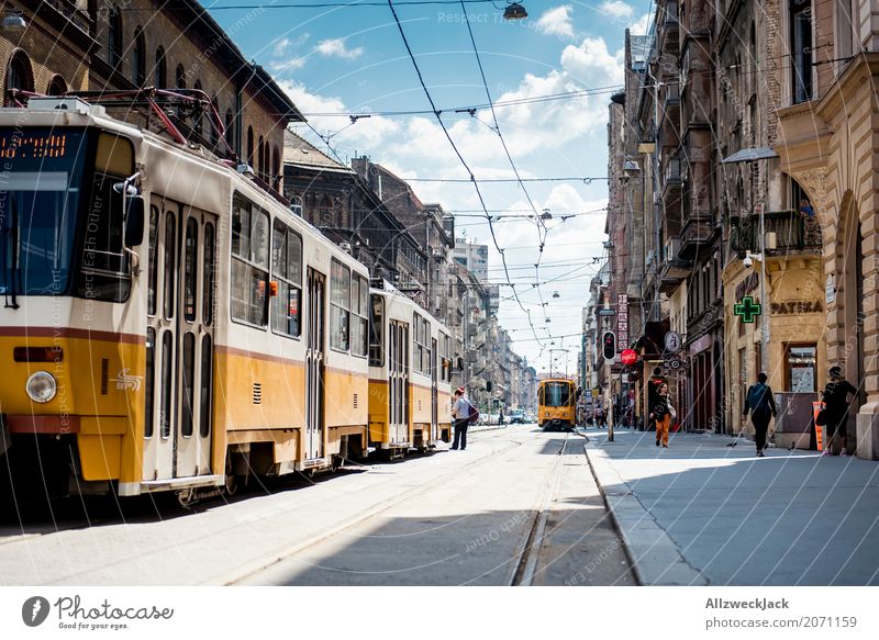 Budapest City: Trams Ferien & Urlaub & Reisen Tourismus Ausflug Sightseeing Städtereise Sommer Sommerurlaub Sonne Ungarn Hauptstadt Stadtzentrum Altstadt