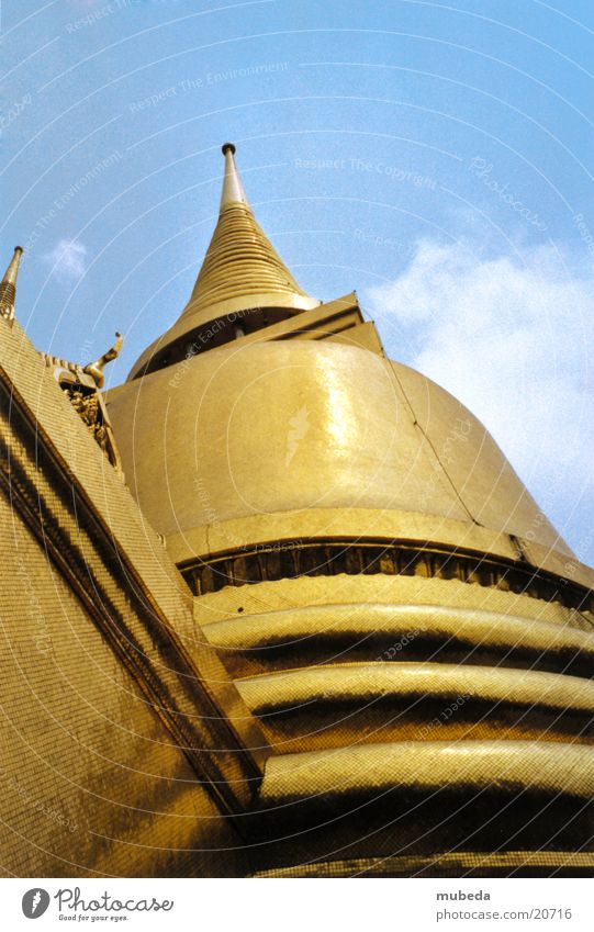 Golden Temple Thailand Tempel Froschperspektive Buddhismus Bangkok Erfolg gold