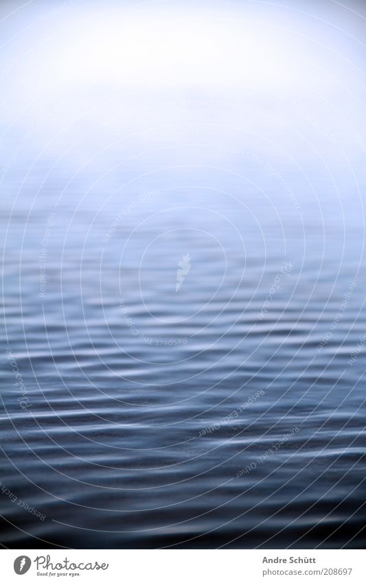 smooth water Leben Meer Wellen Umwelt Urelemente Wasser Nordsee Ostsee See nass blau weiß ruhig banal Farbfoto Gedeckte Farben Außenaufnahme Strukturen & Formen