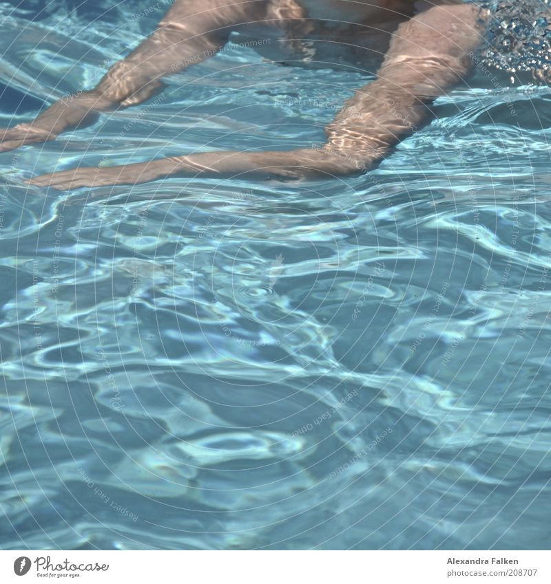 Pool II Wellness Leben harmonisch Wohlgefühl Sinnesorgane Erholung Kur Schwimmen & Baden Sport Mensch Frau Erwachsene Arme 1 blau Dynamik sportlich Erfrischung