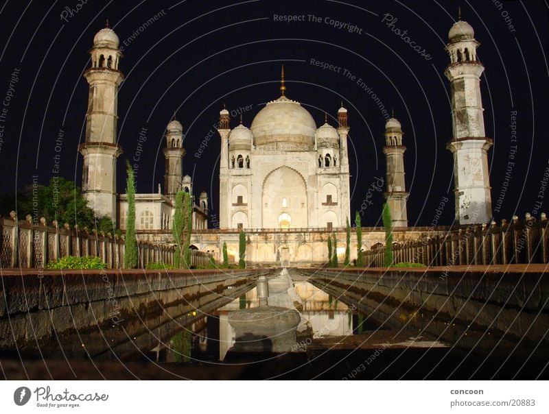 Bibi-ka-Makbara Aurangabad (Indien) Maharashtra Asien Bauwerk Taj Mahal Grabmal Nacht groß geheimnisvoll mystisch Los Angeles Poor Man’s Taj Mini-Taj Aurangzeb