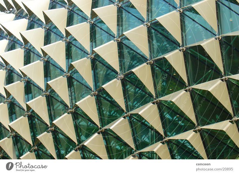 Struktur pur 2 Dreieck gewagt Thailand Singapore Architektur Glas Metall modern Theater