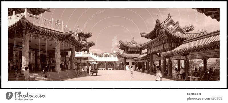 Tian Hou Tempel Buddha Chinesisch Sepia Genauigkeit Los Angeles Buddhismus malayisch detailliert