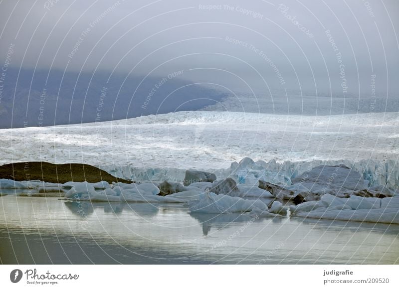 Island Umwelt Natur Landschaft Wasser Klima Klimawandel Eis Frost Hügel Berge u. Gebirge Gletscher See außergewöhnlich kalt wild Stimmung Einsamkeit