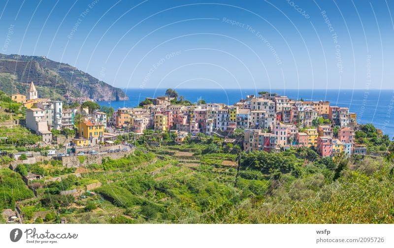 Corniglia Cinque Terre Ligurien Italien Meer Landschaft Küste Dorf Altstadt Architektur historisch la spezia reisen panorama Europa Sonnenuntergang Klippe