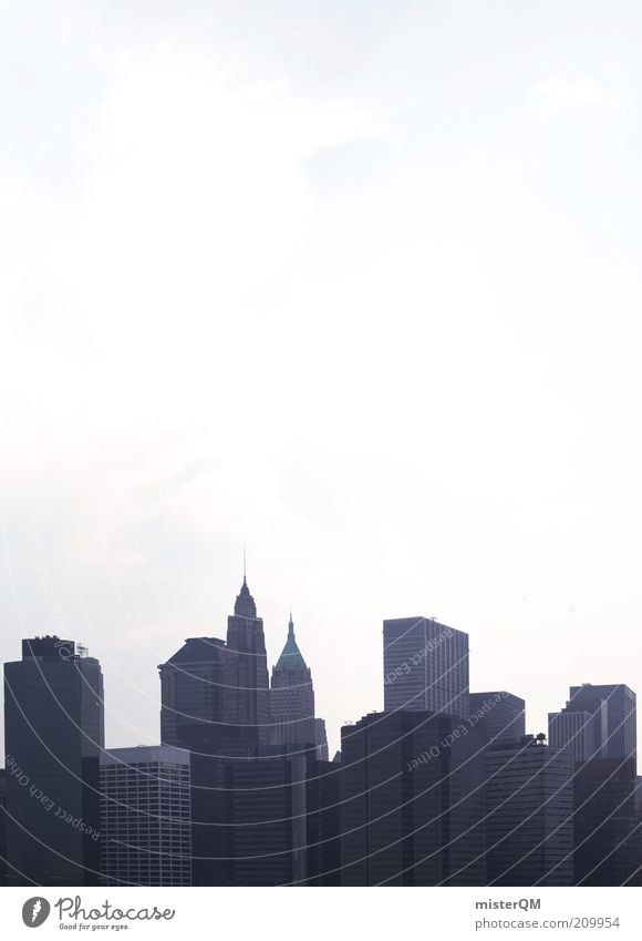 Kompensation? Haus ästhetisch Weltmacht New York City Hochhaus Skyline Wirtschaft Kapitalismus Marktwirtschaft Handel Business Bankgebäude Bankenviertel