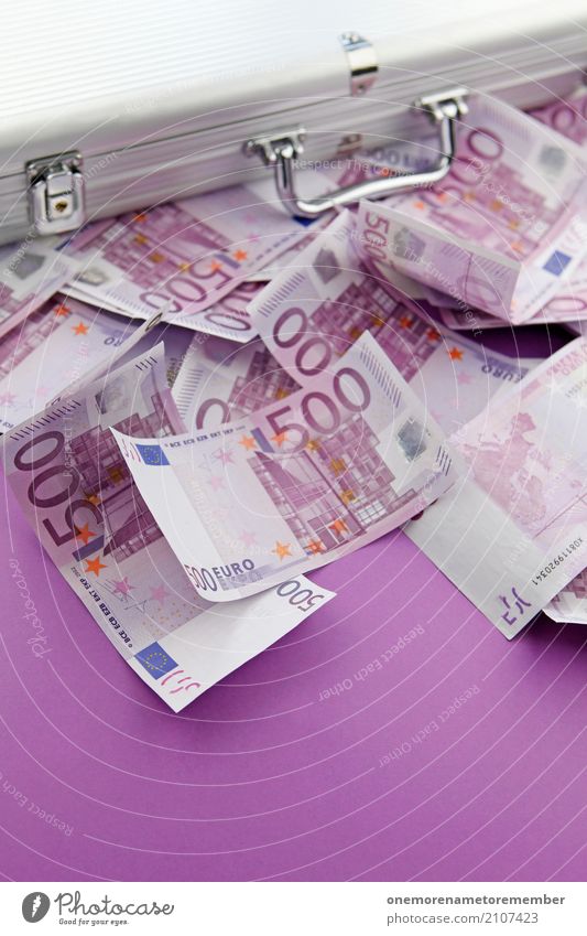 Real Money IV Kunst Kunstwerk ästhetisch Handel Euro Euroschein Geldkoffer Koffer Erfolg Trostpreis Gewinnspiel 500 Geldscheine reich Reichtum Lotterie