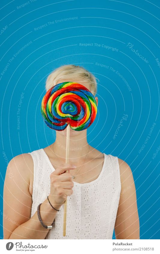 #A# anonym 1 Mensch ästhetisch Kunst Lollipop süß schön Jugendliche Freude spaßig Spaßvogel Spaßgesellschaft verstecken Frau Spielen Kreativität lustig Unsinn