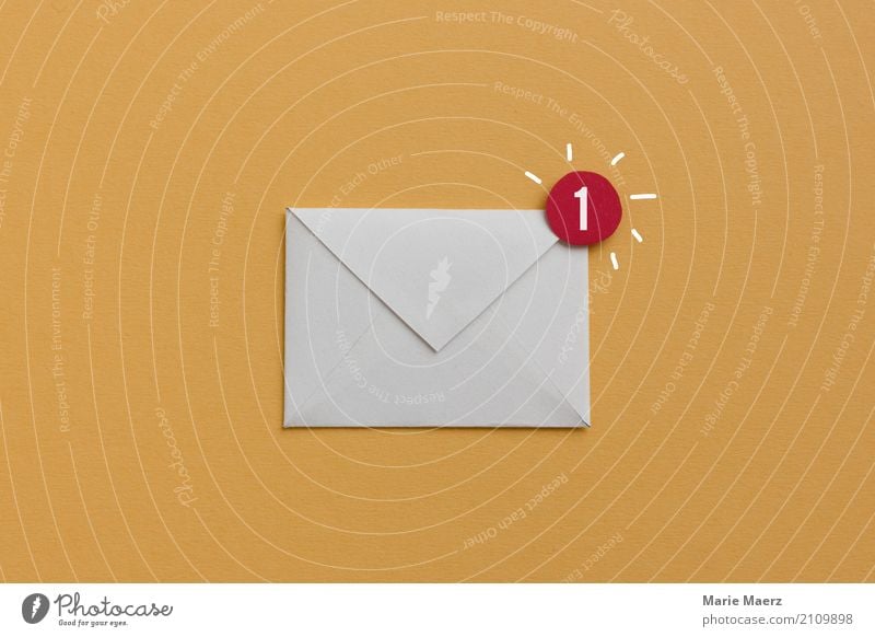 Sie haben Post - Illustration eines E-Mail Symbols Büro Business Karriere Internet lesen schreiben ästhetisch frech neu gelb Erfolg Neugier Interesse