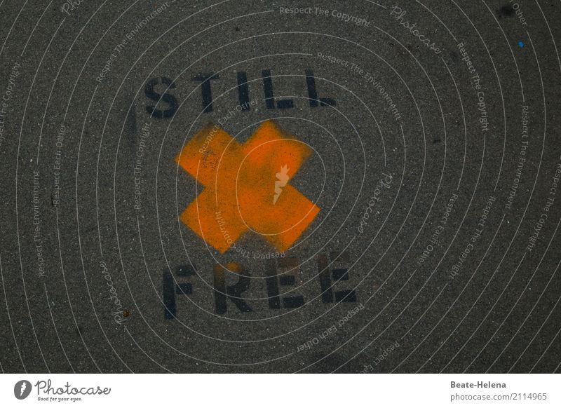 may it last forever! Kultur Straße Zeichen Schriftzeichen Freiheit Denken kämpfen Kommunizieren schreiben grau orange Stimmung Euphorie selbstbewußt Kraft