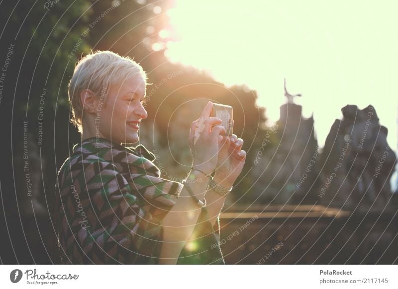 #A# Tourist Kunst ästhetisch Tourismus Frau Handy Handy-Kamera Selfie Dresden Sehenswürdigkeit Städtereise Umhang Mode Model Modellfigur Fotografieren Farbfoto