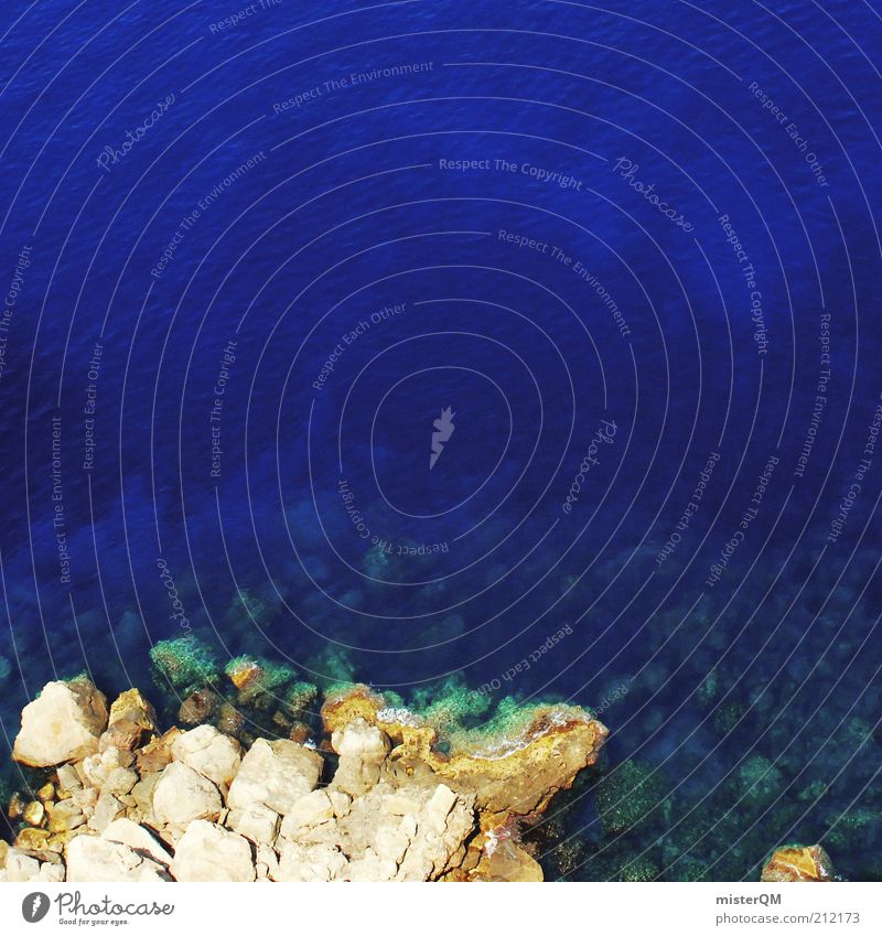 Blaue Lagune. Ferien & Urlaub & Reisen Urlaubsfoto Meer steinig Wasser blau azurblau Spanien Mallorca Korallenriff Meerwasser Fernweh ruhig Reisefotografie