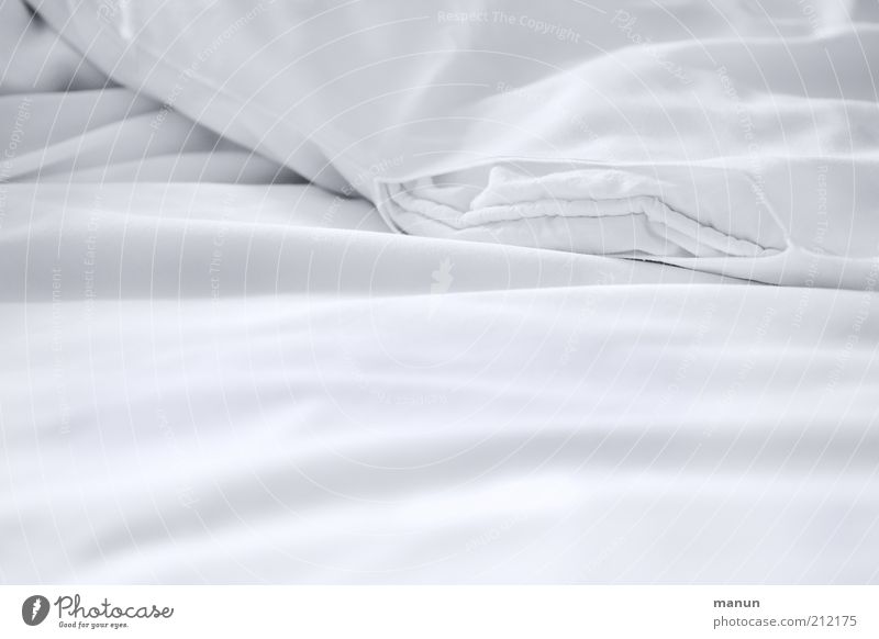 voulez-vous coucher ... I Lifestyle Häusliches Leben Bett Schlafzimmer Bettdecke Bettlaken Bettwäsche Kissen Textilien frisch hell Sauberkeit weich weiß
