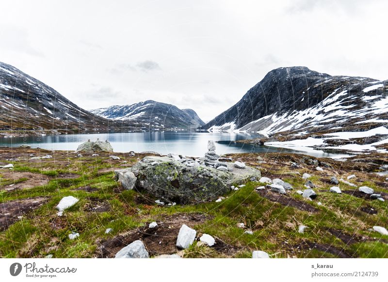 Norwegen Ferien & Urlaub & Reisen Abenteuer Freiheit Berge u. Gebirge wandern Natur Felsen Gipfel Gletscher See ruhig authentisch Erholung erleben kalt