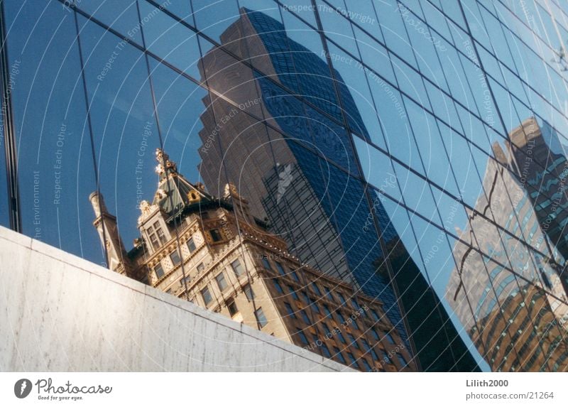 Manhattan ist ein Spiegel New York City Fenster Architektur