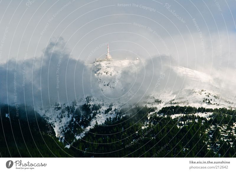 Neuschnee im August(!) Landschaft Himmel Wolken Sommer Klima Klimawandel Wetter Schönes Wetter Alpen Berge u. Gebirge patscherkofel Gipfel Schneebedeckte Gipfel