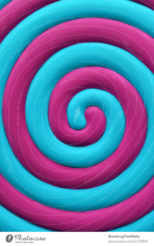Bunte abstrakte blaue und purpurrote Spirale Feste & Feiern Jahrmarkt Kunst lustig violett zyan magenta Muster verdrillt Farbe spinnen drehen Bewegung