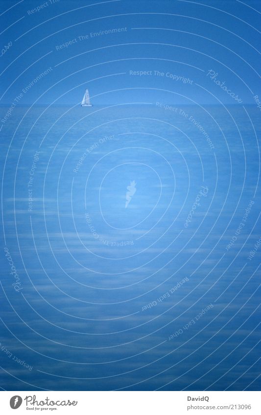 Ostsee (polnische) Himmel blau Fernweh Freiheit Segeln Segelboot Spiegellinsenobjektiv (Effekt) Farbfoto Außenaufnahme Menschenleer Tag Horizont Ferne