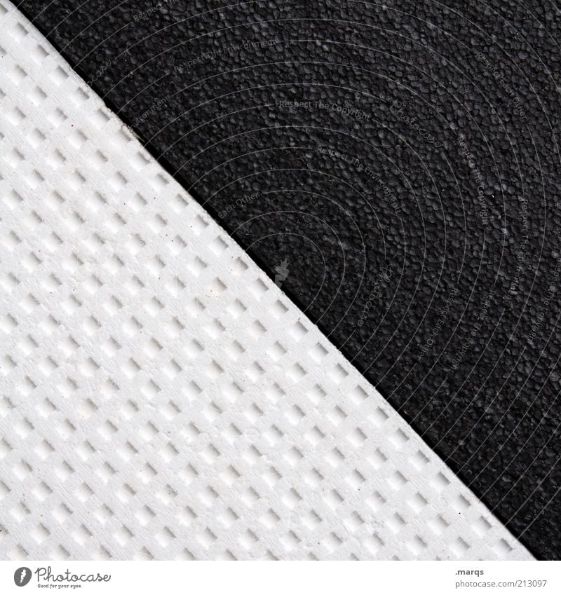 Polystyrol Design einfach schwarz weiß Styropor Yin und Yang Wärmeisolierung Kontrast Grafik u. Illustration Schwarzweißfoto Detailaufnahme abstrakt Muster