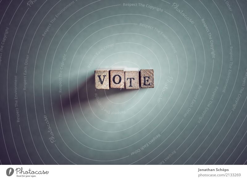 Vote Entschlossenheit Text wählen Wahlen Entscheidung unentschlossen Wahlkampf Typographie Schriftzeichen Holz Stempel Parteien wichtig entschieden Parlament